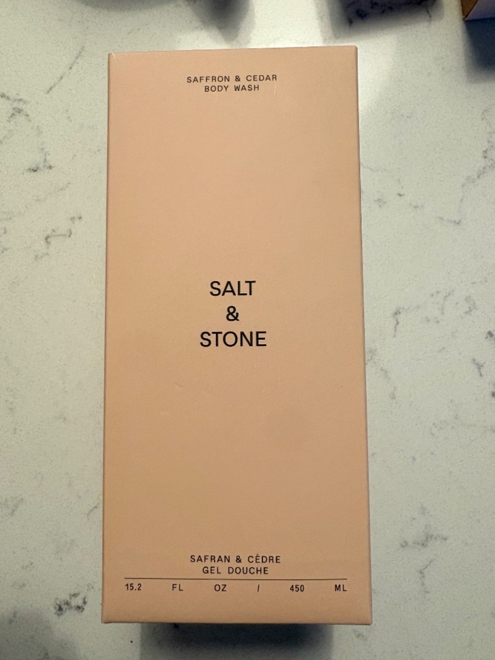 New In Box Salt & Stone Saffron & Cedar Body Wash 15.2 OZ - Picture 2 of 2